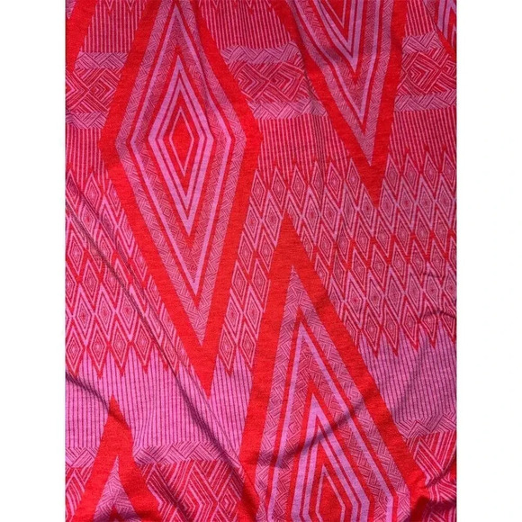 Xhilaration Women's XS Strapless High-Low Summer Dress Pink/Red Geometric - Picture 16 of 16